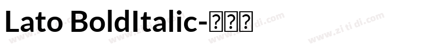 Lato BoldItalic字体转换